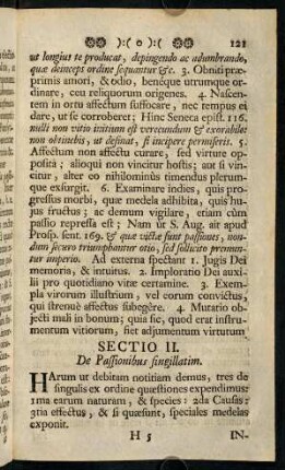 121-142, Sectio II. De Passionibus singillatim.