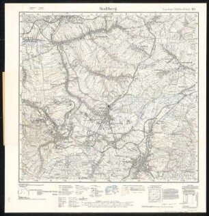 Meßtischblatt 113 : Stollberg, 1935 : Stollberg. - Umdr.-Ausg., aufgen. 1907/08, hrsg. 1909, bericht. 1925, einz. Nachtr. 1935. - 1:25000. - Leipzig, 1935. - 1 Kt.