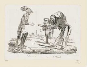 Soyez le bienvenu, vainqueur de Waterloo, erstmals erschienen in: „Le Charivari“, Paris 1834