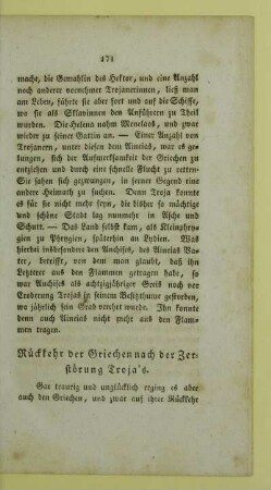 Rückkehr der Griechen nach der Zerstörung Troja's