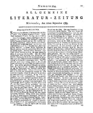 Der Wißbegierige. Eine Wochenschrift. H. 5-6 = 1784, Quartal 4 bis 1785, Quartal 1. Schwerin: Boedner 1784-85