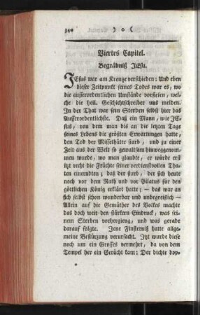 Viertes Capitel. Begräbniß Jesu