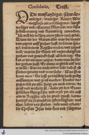 Consolatio. Trost.