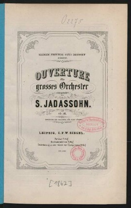 Ouverture für grosses Orchester ; op. 27