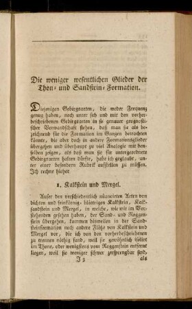 [II.] Die weniger wesentlichen Glieder der Thon- und Sandstein-Formation
