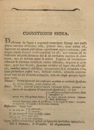 Cognitionis signa.