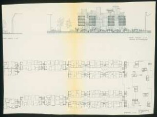 Wohnen am Titaniapalast, Berlin-Steglitz: Grundrisse, Schnitt 1:200