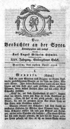 17. Stueck, 24. April 1826