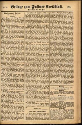 Zweite Ausgabe vom Samstag, den 27. Juni 1896.