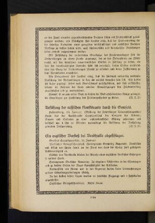 Ein englischer Vorstoß bei Vendhuille abgeschlagen.