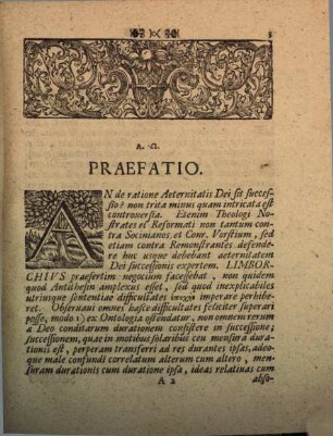 Dissertatio Philosophico-Theologica De Aeternitate Dei Omnem Successionem Excludente