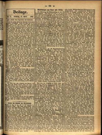 Zweite Ausgabe vom Sonntag, den 27. April 1913.