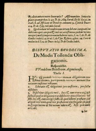 Disputatio Duodecima.