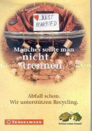 Werbeblatt der Unternehmensgruppe Tengelmann für den Umweltschutz