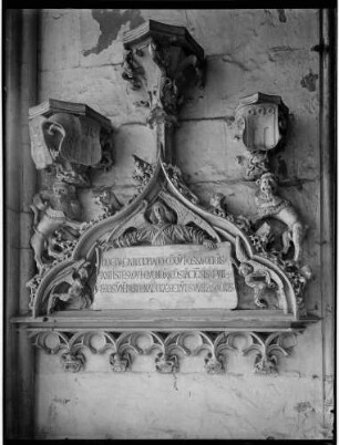 Konstanz Münster Franz Xaverkapelle Epitaph des Bischof Otto von Sonnenberg (gestorben 1491)