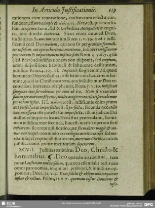 XCVII. Iustita attribuitur Deo, Christo & hominibus