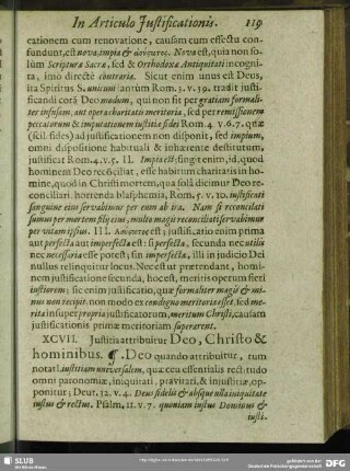 XCVII. Iustita attribuitur Deo, Christo & hominibus