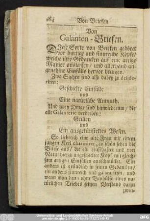 Von Galanten-Briefen.