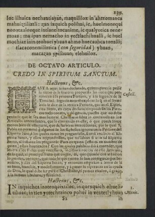 De octavo articulo. Credo in Spiritum Sanctum.