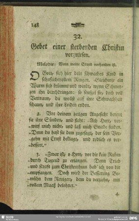 32. Gebet einer sterbenden Christin vorzulesen