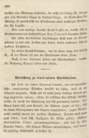 Vorschlag zu einer neuen Spekulation