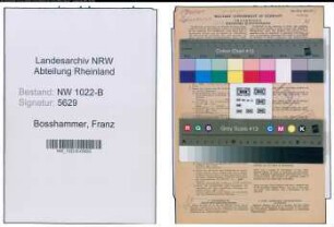 Entnazifizierung Franz Bosshammer , geb. 17.04.1890 (Postbeamter)