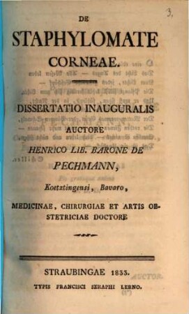 De staphylomate corneae : Diss. inaug.