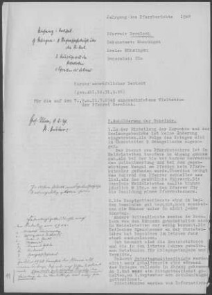 Bernloch-Meidelstetten: Pfarrbericht 1948