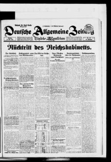 Deutsche allgemeine Zeitung, Morgenblatt