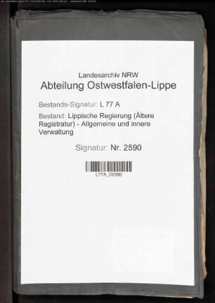 Rückversicherung von Gebäuden im Fürstentum Lippe bei auswärtigen Versicherungen