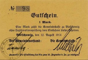 Gutschein - 1 Mark