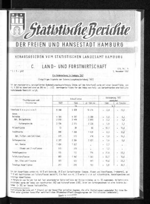 Die Bodennutzung in Hamburg 1967 : Lfd. Nr. 4
