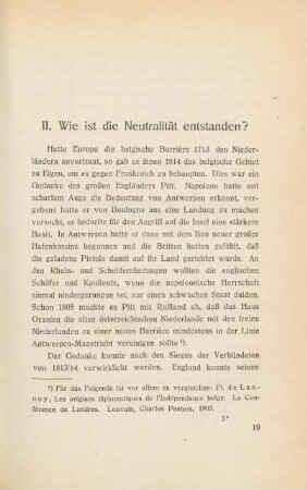 19-50, II. Wie ist die Neutralität entstanden?