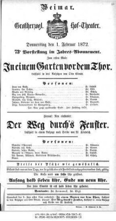 Der Weg durch's Fenster