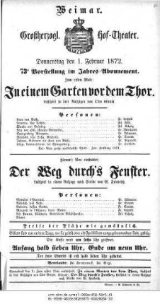 Der Weg durch's Fenster