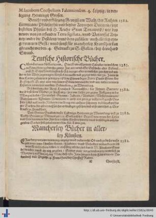 Mancherley Bücher in allerley Künsten.