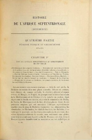 Histoire de l'Afrique Septentrionale (Berbérie) depuis les temps les plus reculés jusqu'à la conquête française (1830) par Ernest Mercier, 3
