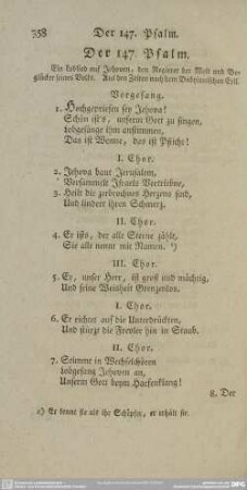Der 147. Psalm