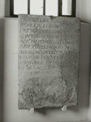 Grabplatte für Georg Ehrenfried von Kreutz