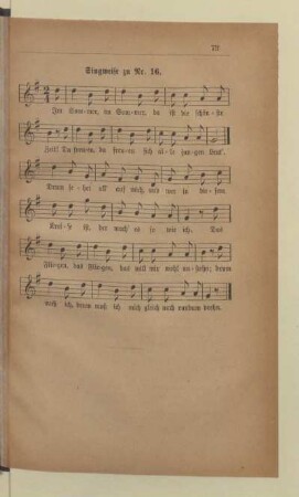 Singweise zu Nr. 16
