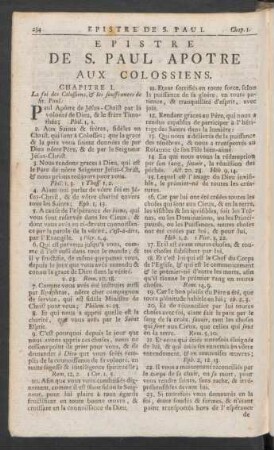 Epistre De S. Paul Apotre Aux Colossiens
