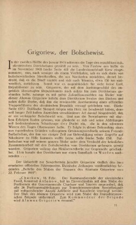 Grigoriew, der Bolschewist
