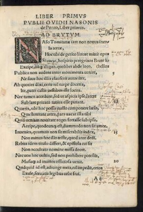 Publii Ovidii Nasonis de Ponto, Liber primus.