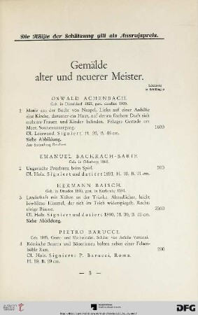 Gemälde alter und neuerer Meister (Nr. 1-93)