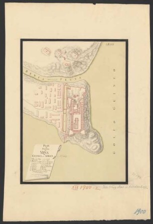 Plan von Castel de Mina in Guinea in Afrika