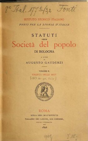 Statuti delle Società del Popolo di Bologna, 2. Società delle Arti