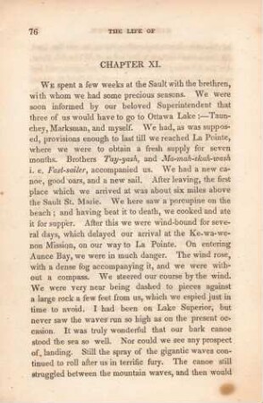 Chapter XI. [Travels to La Pointe; Ottawa Lake; battle grounds]
