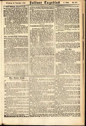 Zweite Ausgabe vom Samstag, den 18. Dezember 1920.