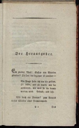 Der Herausgeber.