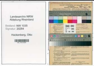 Entnazifizierung Otto Hackenberg , geb. 22.05.1908 (Betriebsingenieur)